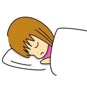眠る様子のイラスト